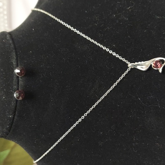 Angel Wing Purple Zirconia Set - Picture 8 of 8